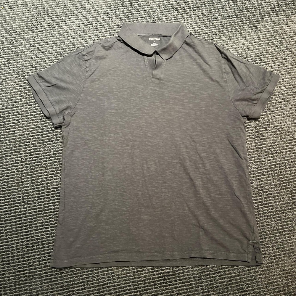 Bonobos Gray Buttonless Polo
